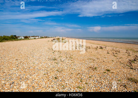 Winchelsea plage déserte sur la côte d'East Sussex England UK Europe Banque D'Images