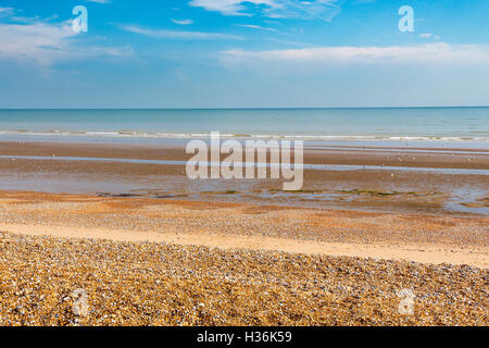 Winchelsea plage déserte sur la côte d'East Sussex England UK Europe Banque D'Images