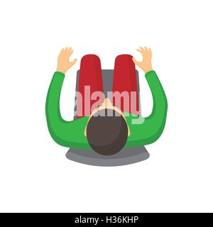 Les gens d'affaires télévision d'icônes. Avatar. Visage humain. Personne. Lieu de travail. Illustration de Vecteur