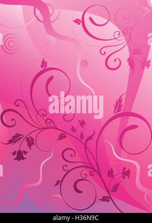 Direction générale est rose avec un bluebell Illustration de Vecteur