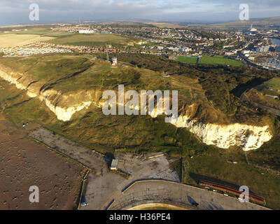 Vue aérienne de Newhaven Fort, East Sussex Banque D'Images