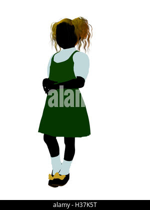 Goldielocks Illustration Silhouette Banque D'Images