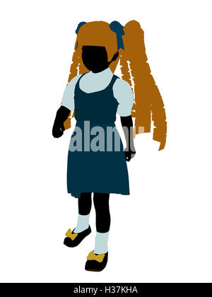 Goldielocks Illustration Silhouette Banque D'Images