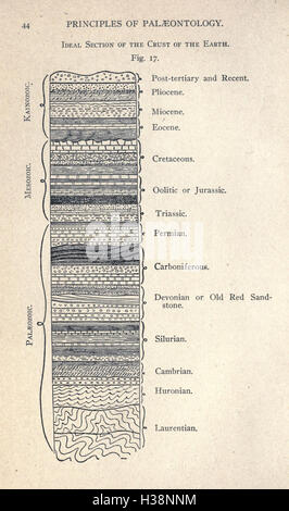 Ce travail présente une étude complète de l'histoire ancienne de la Terre, en se concentrant sur les changements géologiques et biologiques au fil du temps. Il explore l'évolution de la vie et les environnements changeants de la Terre à travers diverses époques géologiques. Banque D'Images
