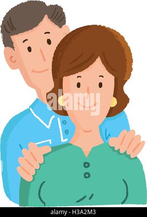 Heureux Couple Illustration de Vecteur