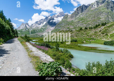 Une vue de la vallée d'Aoste en Italie veny Banque D'Images