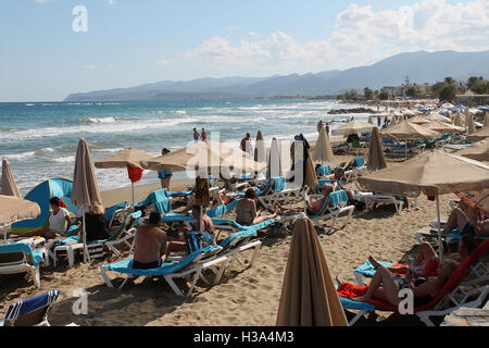 Vues de Stalida Stalis Crete Grèce Banque D'Images