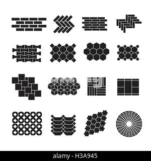 Éléments de conception de paysage, modèle de la chaussée vector set Illustration de Vecteur