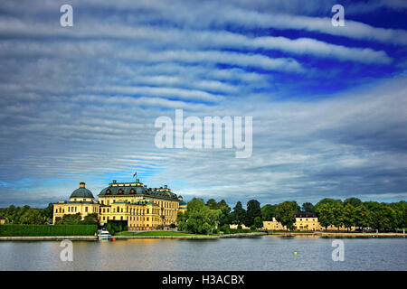 Croisière quotidienne à Drottningholm et le lac Malaren de Stockholm, Suède. Banque D'Images