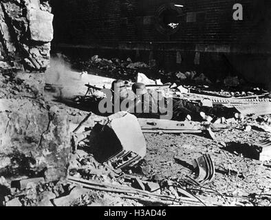 Les mitrailleurs allemands en France, 1940 Banque D'Images