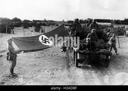 Détachement de l'avance allemande sur l'île d'Hiiumaa, 1941 Banque D'Images