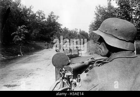 Les troupes motorisées de la Wehrmacht sur le front de l'Est mars, 1941 Banque D'Images