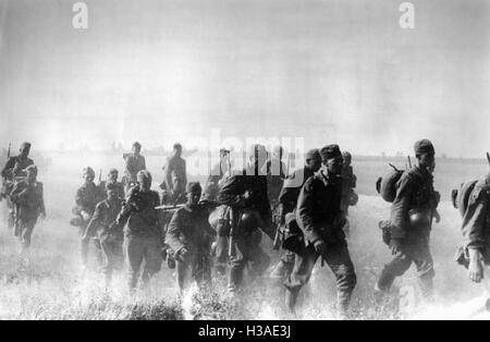 L'infanterie allemande d'avancer sur le front de l'Est, 1941 Banque D'Images