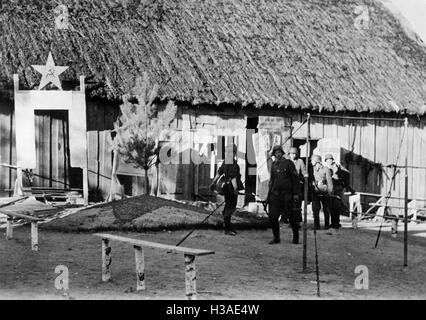 L'hébergement de l'Armée Rouge au début de la campagne de Russie, 1941 Banque D'Images