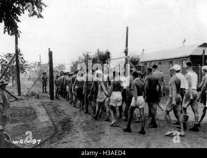 Prisonniers de guerre allemands au Canada, 1940 Banque D'Images