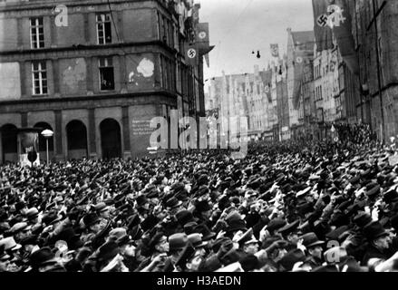 Assermentation des membres du Volkssturm à Gdansk, 1944 Banque D'Images