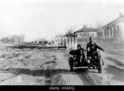 Kradschuetzen au Front de Donetsk, Mai 1942 Banque D'Images