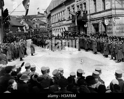 Débarquement de la marine allemande à Memel, 1939 Banque D'Images