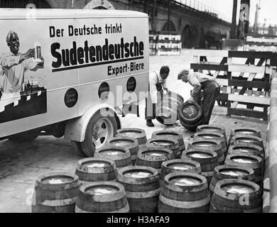 Pour la bière allemande des Sudètes, 1938 citoyens de Berlin Banque D'Images