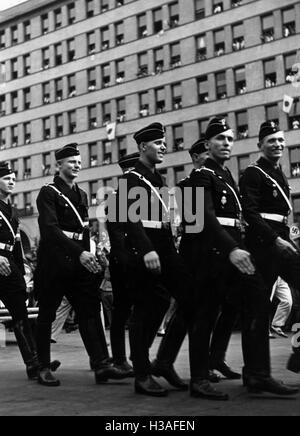 Les membres HJ mars à Tokyo, 1938 Banque D'Images