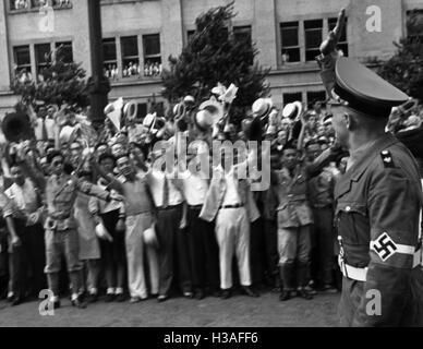 Les membres HJ mars à Tokyo, 1938 Banque D'Images