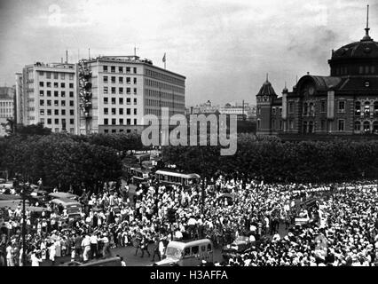 Les membres HJ mars à Tokyo, 1938 Banque D'Images