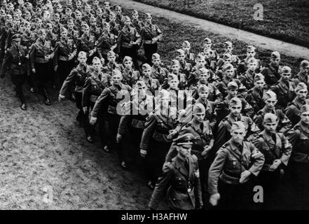 La délégation jeunesse hitlérienne à Padoue, 1940 Banque D'Images