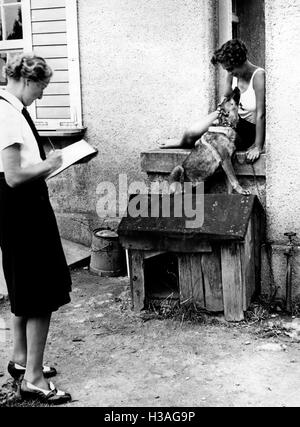 Camp d'été de la BDM-Werk Glaube und Schoenheit (BDM-travail, la foi et la beauté de la société) à Neuruppin, 1939 Banque D'Images