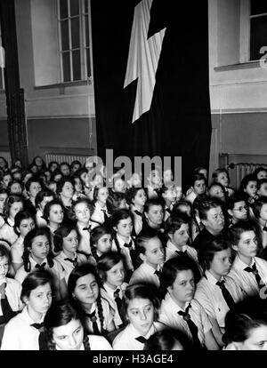 Anniversaire de la prise du pouvoir dans une école à Berlin, 1939 Banque D'Images