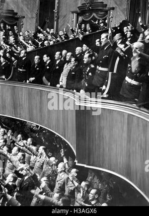 Les diplomates fort du Reichstag à Berlin l'Opéra Kroll, 1941 Banque D'Images