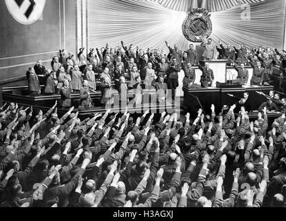 Lors de la session du Reichstag Berlin Opéra Kroll, 1941 Banque D'Images