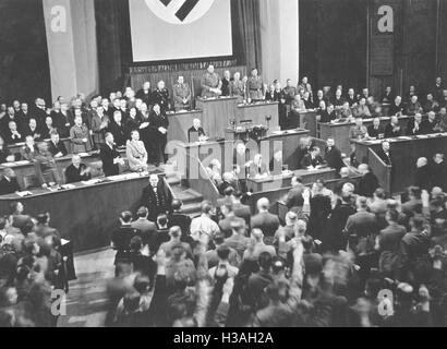 Vote de confiance dans le Reichstag de Berlin, 1933 Banque D'Images