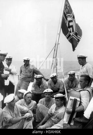 Des soldats de la Kriegsmarine de faire de la musique, 1939 Banque D'Images