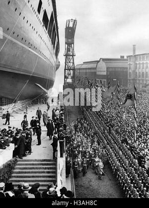 'Lancement du ''Graf Zeppelin'' à Kiel, 1938' Banque D'Images