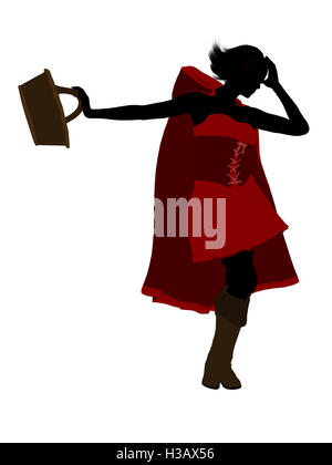 Little Red Riding Hood Illustration Silhouette Banque D'Images