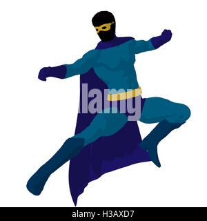 Super Hero Illustration Silhouette Banque D'Images