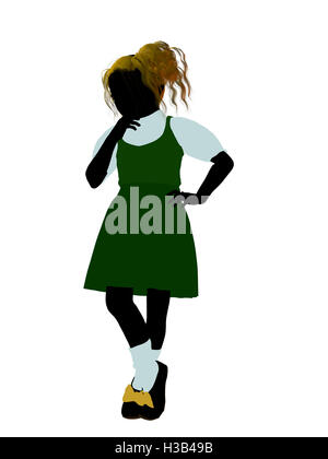 Goldielocks Illustration Silhouette Banque D'Images