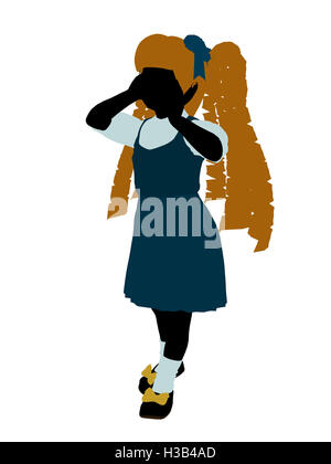 Goldielocks Illustration Silhouette Banque D'Images