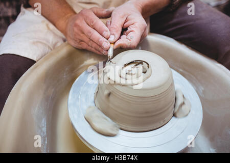 Portrait artisan en atelier potter Banque D'Images