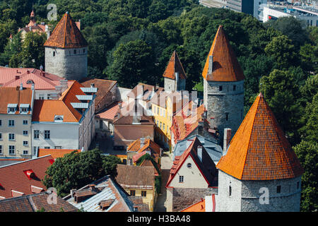 Vue sur la ville de Tallin, capitale de l'Estonie, Europe Banque D'Images