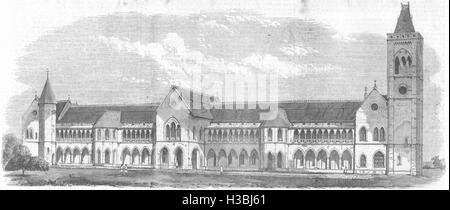 L'hôpital de Sassoon INDE Pune près de Mumbai 1868. L'Illustrated London News Banque D'Images