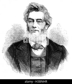 Jules Claude Gabriel Favre (1809 - 1880) était un homme d'État français. Après l'établissement de la Troisième République en septembre 1870, il est devenu un des leaders de l'Républicains modérés à l'Assemblée nationale. Avec Adolphe Thiers, il s'oppose à la guerre contre la Prusse en 1870, et à la nouvelle de la défaite de Napoléon III à Sedan il a exigé le dépôt de l'empereur. Banque D'Images