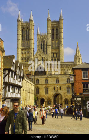 La Cathédrale de Lincoln Banque D'Images