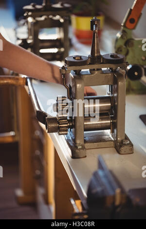 Close-up of hand rolling mill Banque D'Images