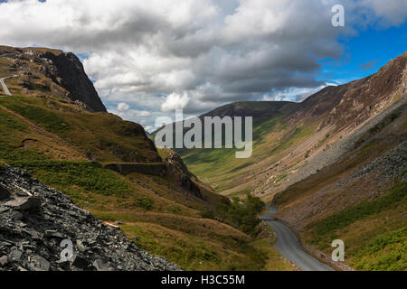 Depuis le sommet de Honister Pass, Lake District, Cumbria, Angleterre Banque D'Images