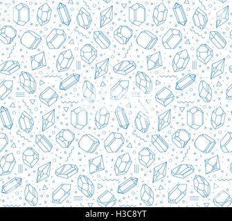 Avec des cristaux dans des couleurs vives. Illustration de Vecteur