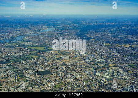 Vue aérienne de Beckton, Creekmouth, Royal Arsenal, Thamesmead Ouest, Polthorne Estate, Plumstead de Royaume-Uni Banque D'Images