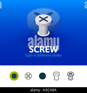 L'icône de la vis de styles Illustration de Vecteur
