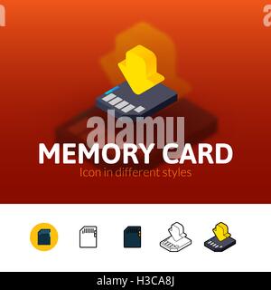 L'icône Carte mémoire dans un style différent Illustration de Vecteur