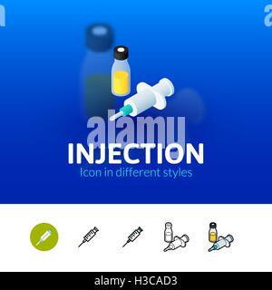 L'icône d'injection dans un style différent Illustration de Vecteur